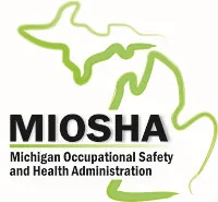 MIOSHA logo with Michigan outline and Michigan Occupational Safety and Health Administration text