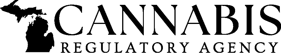 Cannabis Regulatory Agency logo with Michigan silhouette and black serif text